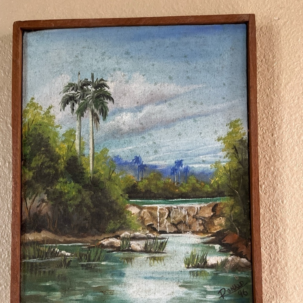 Vintage Lake Scene Painting Signed by Artist!